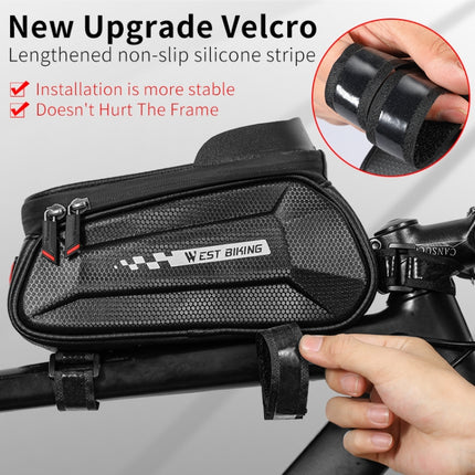 WEST BIKING 7 Inch Bike Top Tube Front Hard Shell Bag Touch Screen Waterproof Riding Gear Bag - DealBuddy