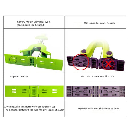 2 PCS 28cm Half-Fold Narrow Mouth Universal Mop Sponge Tape Head Replacement Fittings