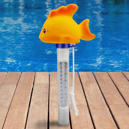 K-1020D Cartoon Yellow Gold Fish Pool Thermometer Pool Water Temperature Meter - DealBuddy