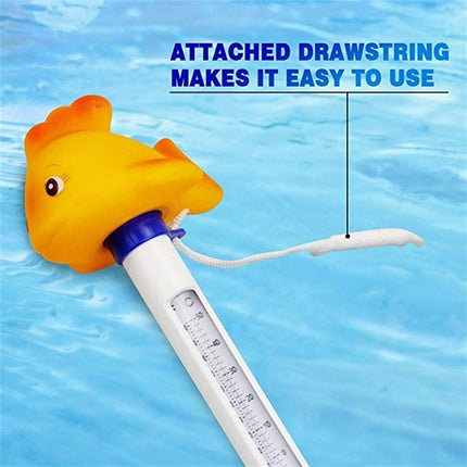 K-1020D Cartoon Yellow Gold Fish Pool Thermometer Pool Water Temperature Meter - DealBuddy