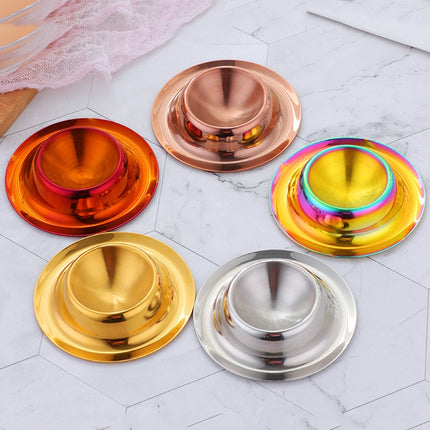 Stainless Steel Egg Tray Table Utensils, Silver, Gold, Rose Gold, Magic Colorful, Magic Red - DealBuddy