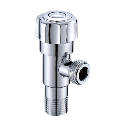 Stainless Steel Double Outlet Angle Valve Single Handle Double Control 1 In 2 Out Electroplating Wire Drawing Angle Valve, Plated, Drawing, Three Round Plated Cold Water, Three Round Plated Hot Water, Plum Wheel Plated Cold Water                       ... - DealBuddy