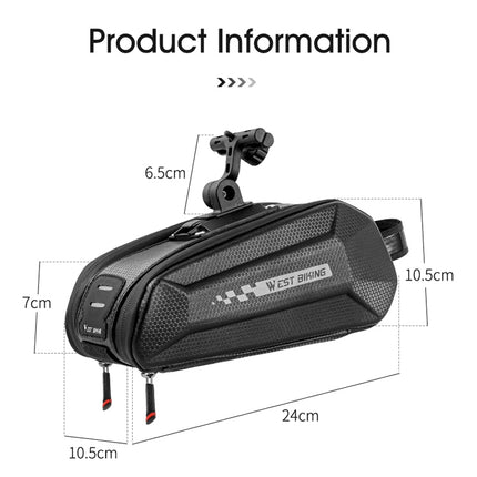 West Biking Cycling Tail Bag Bicycle Hard Shell Bag Quick Release Bracket Bag Silicone Non-Slip Large Capacity Tail Bag - DealBuddy