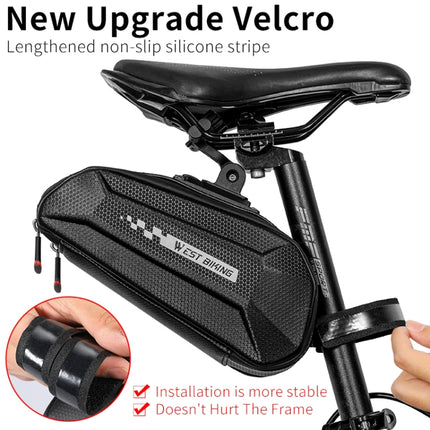 West Biking Cycling Tail Bag Bicycle Hard Shell Bag Quick Release Bracket Bag Silicone Non-Slip Large Capacity Tail Bag - DealBuddy