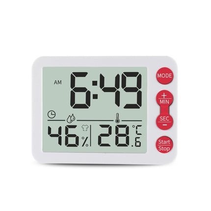 Multifunctional Indoor Thermometer And Hygrometer Large Screen Alarm Clock Kitchen Electronic Countdown Timer - DealBuddy
