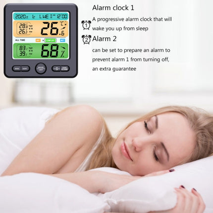 Indoor Color Digital Display Thermometer & Hygrometer Household Large-Screen Electronic Clock - DealBuddy