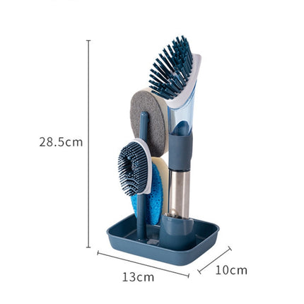 Kitchen Oil Dirty Pan Brush Can Add Detergent Sponge Brush Long Handle Cleaning Brush