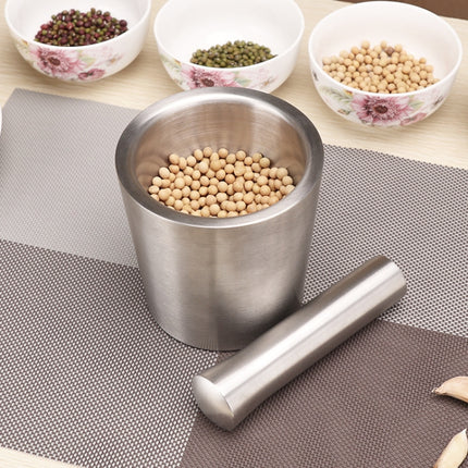 Kitchen 304 Stainless Steel Garlic Masher Spice Bean Nut Grinder, Straight Shape, Waist Shape, Drum Shape, Big Bowl Shape, Large Drum Shape - DealBuddy