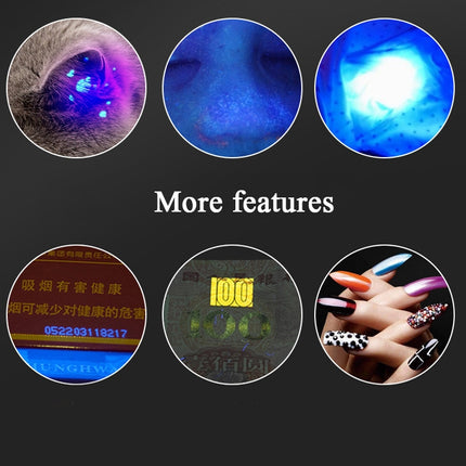 Woods Lamp Cat Moss Detection Lamp Cat Urine Blackhead 365UV Black Mirror Ultraviolet Fluorescent Agent Money Detector Lamp, Moss Detection Lamp - DealBuddy