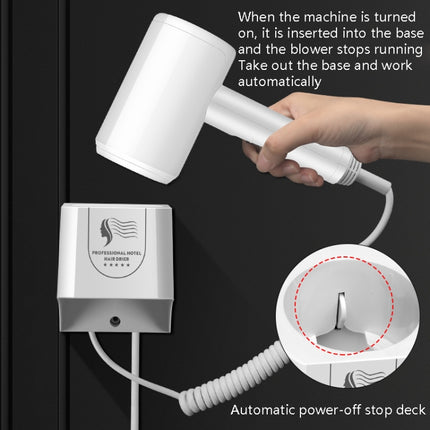 Hotel Hair Dryer Wall Mount High Power Hair Dryer Household Hair Cylinder Dryer, CN Plug