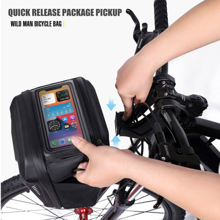 WILD MAN GS9 Mountain Bike Handle Bag Hanging Bag Riding Head Bag Touch Screen EVA Hard Shell Bag - DealBuddy