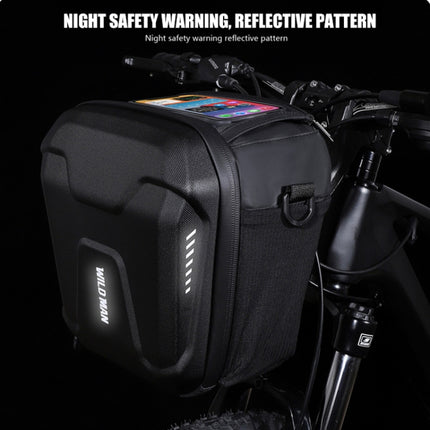 WILD MAN GS9 Mountain Bike Handle Bag Hanging Bag Riding Head Bag Touch Screen EVA Hard Shell Bag - DealBuddy
