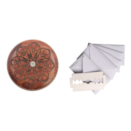 Bread Baguette Round Knife Wooden Double-Sided Bread Trimming Knife With 5 Blades, Beech, Flower Pear Wood, Pattern 1 Flower Pear Wood, Pattern 2 Flower Pear Wood, Pattern 3 Flower Pear Wood, Pattern 4 Flower Pear Wood, Pattern 5 Flower Pear Wood      ... - DealBuddy