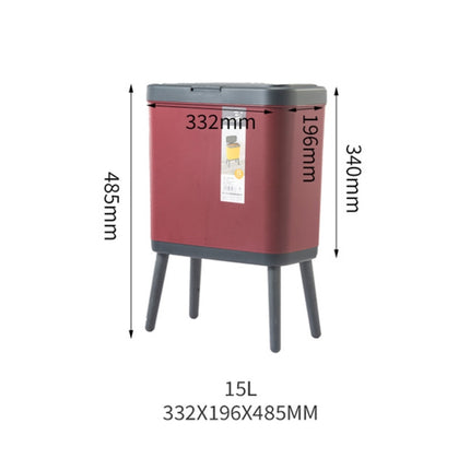 VitunHOO TG3450 Long Legs Trash Can Household Trash Can With Lid