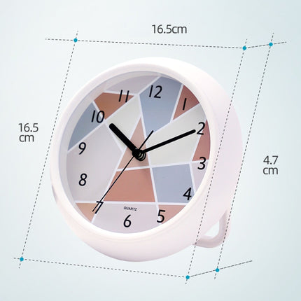 Round Waterproof Wall Clock Kitchen And Bathroom Desktop Clock Ornaments