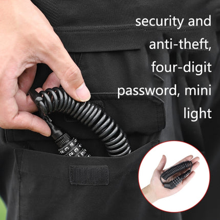 WEST BIKING YP0705063 Bicycle Lock Motorcycle Helmet Lock Anti-Theft Password Cable Lock - DealBuddy