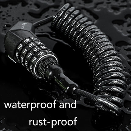 WEST BIKING YP0705063 Bicycle Lock Motorcycle Helmet Lock Anti-Theft Password Cable Lock - DealBuddy