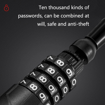 WEST BIKING YP0705063 Bicycle Lock Motorcycle Helmet Lock Anti-Theft Password Cable Lock - DealBuddy