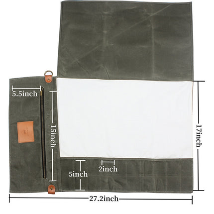WESSLECO Canvas Roll Chef Knife Storage Bag