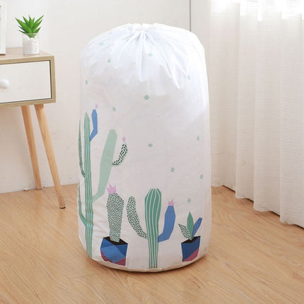 Large-capacity Household Waterproof Moisture-proof Quilt Storage Bag Packing Bag, Cactus, Garlands, Striped Deer, Cute Beer