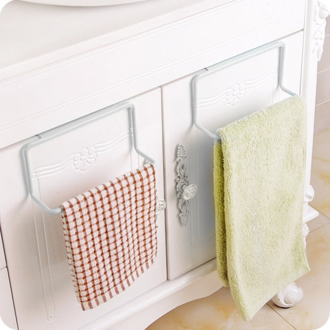 Kitchen Towel Rack Hanging Holder Cupboard Cabinet Door Back Hanger Towel Sponge Holder Storage Rack for Bathroom