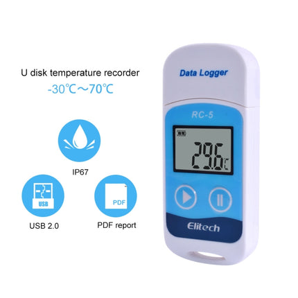 TTE35065 Digital USB Temperature Data Logger for Warehouse Storage, Refrigerated, Cold Storage and Laboratory - DealBuddy