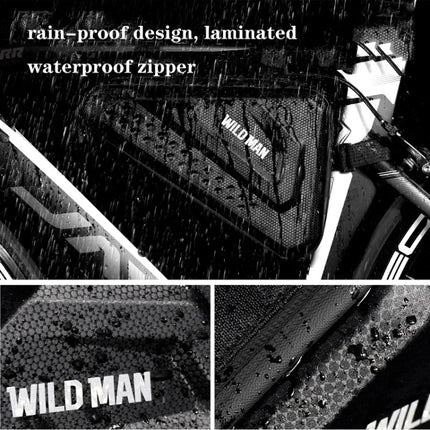 WILD MAN ES19 Bicycle EVA Hard Shell Triangle Bag Mountain Bike Front Beam Bag - DealBuddy