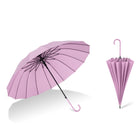 16 Bone Plain Straight Umbrella Small Fresh Long Handle Umbrella