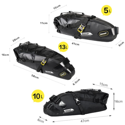 Rhinowalk RK19511 Full Waterproof Bicycle Saddle Tail Bag Big Capacity Road Bike Bag - DealBuddy