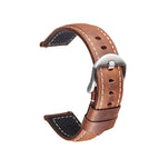 20mm (Deep Brown Silver Buckle)