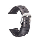 22mm  (Black Silver Buckle)