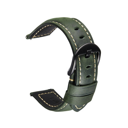 Smart Quick Release Watch Strap Crazy Horse Leather Retro Strap For Samsung Huawei,Size:, 20mm  (Dark Brown Black Buckle), 20mm (Deep Brown Silver Buckle), 20mm (Light Brown Black Buckle), 20mm (Light Brown Silver Buckle), 20mm (Black And Black Buckle)... - DealBuddy