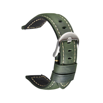 Smart Quick Release Watch Strap Crazy Horse Leather Retro Strap For Samsung Huawei,Size:, 20mm  (Dark Brown Black Buckle), 20mm (Deep Brown Silver Buckle), 20mm (Light Brown Black Buckle), 20mm (Light Brown Silver Buckle), 20mm (Black And Black Buckle)... - DealBuddy
