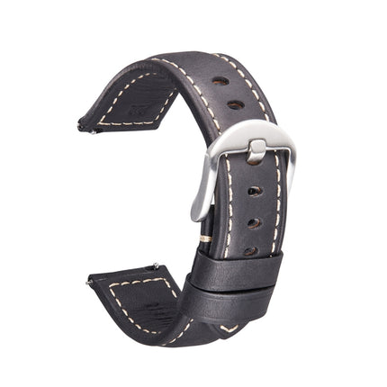 Smart Quick Release Watch Strap Crazy Horse Leather Retro Strap For Samsung Huawei,Size:, 20mm  (Dark Brown Black Buckle), 20mm (Deep Brown Silver Buckle), 20mm (Light Brown Black Buckle), 20mm (Light Brown Silver Buckle), 20mm (Black And Black Buckle)... - DealBuddy