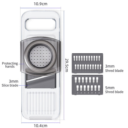Multi-Function Slicker Kitchen Gadget Potato Slice Grater, Three Knives Gray, Six Knives Gray - DealBuddy