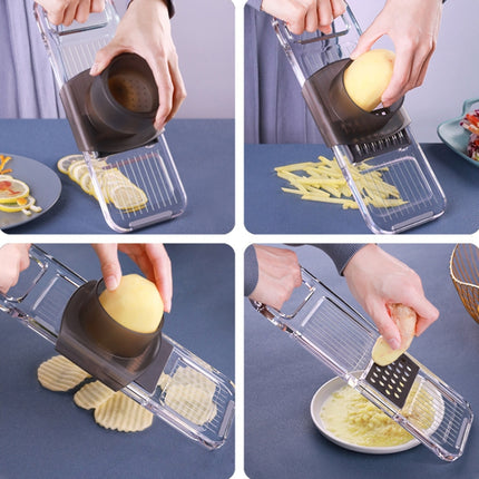 Multi-Function Slicker Kitchen Gadget Potato Slice Grater, Three Knives Gray, Six Knives Gray - DealBuddy