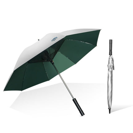9033 Sun and Rain Dual-purpose Umbrella Multi-function Fan Titanium Silver Glue Sunscreen and UV Protection Long Handle Umbrella