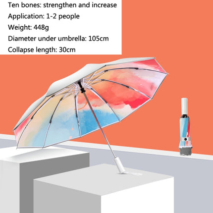 3021 Automatic Rain And Sun Dual-Purpose Umbrella Sun-Proof And Anti-Rebound Folding Umbrella