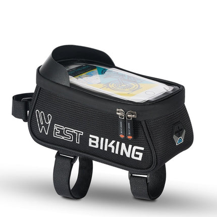 WEST BIKING West 6.9 Inches Rider Bike Reflective Mobile Phone Touch Screen Front Bag Mountain Bike Front Beam Upper Tube Bag - DealBuddy