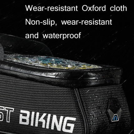 WEST BIKING West 6.9 Inches Rider Bike Reflective Mobile Phone Touch Screen Front Bag Mountain Bike Front Beam Upper Tube Bag - DealBuddy
