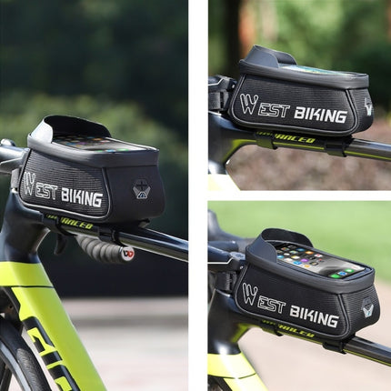 WEST BIKING West 6.9 Inches Rider Bike Reflective Mobile Phone Touch Screen Front Bag Mountain Bike Front Beam Upper Tube Bag - DealBuddy