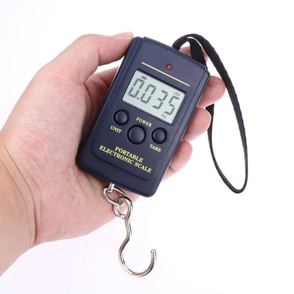 10g Mini Digital Fishing Scale Travel Weighting Steelyard Hanging Electronic Hook Scale Kitchen Weight Tool, Capacity:40kg