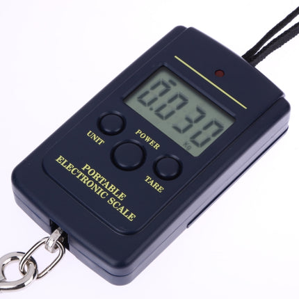 10g Mini Digital Fishing Scale Travel Weighting Steelyard Hanging Electronic Hook Scale Kitchen Weight Tool, Capacity:40kg