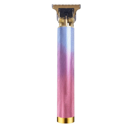 Hollow T-Shaped Steel Head Hair Trimmer USB Charging Carving Electric Hair Clipper
