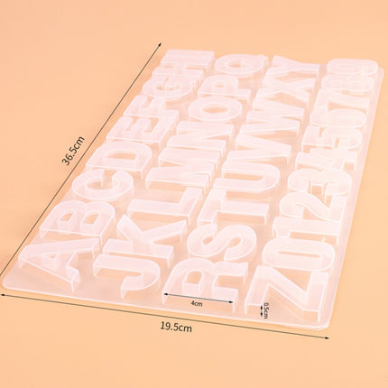 Alphanumeric Silicone Key Ring Bracelet Necklace Pendant Making Mold