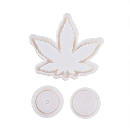 DIY Crystal Epoxy Mold Maple Leaf Ashtray Tooth Grinding Cigarette Grinding Combination Silicone Mold