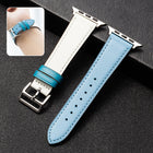 Business Cowhide Leather Strap Watchband, For Apple Watch Series 8&7 41mm / SE 2&6&SE&5&4 40mm / 3&2&1 38mm, For Apple Watch Series 6&SE&5&4 44mm / 3&2&1 42mm, For Apple Watch Series 6&SE& 5&4 40mm / 3 & 2 & 1 38mm - DealBuddy