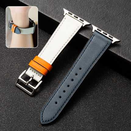 Business Cowhide Leather Strap Watchband, For Apple Watch Series 8&7 41mm / SE 2&6&SE&5&4 40mm / 3&2&1 38mm, For Apple Watch Series 6&SE&5&4 44mm / 3&2&1 42mm, For Apple Watch Series 6&SE& 5&4 40mm / 3 & 2 & 1 38mm - DealBuddy