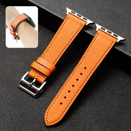 Business Cowhide Leather Strap Watchband, For Apple Watch Series 8&7 41mm / SE 2&6&SE&5&4 40mm / 3&2&1 38mm, For Apple Watch Series 6&SE&5&4 44mm / 3&2&1 42mm, For Apple Watch Series 6&SE& 5&4 40mm / 3 & 2 & 1 38mm - DealBuddy