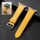 Business Cowhide Leather Strap Watchband, For Apple Watch Series 8&7 41mm / SE 2&6&SE&5&4 40mm / 3&2&1 38mm, For Apple Watch Series 6&SE&5&4 44mm / 3&2&1 42mm, For Apple Watch Series 6&SE& 5&4 40mm / 3 & 2 & 1 38mm - DealBuddy